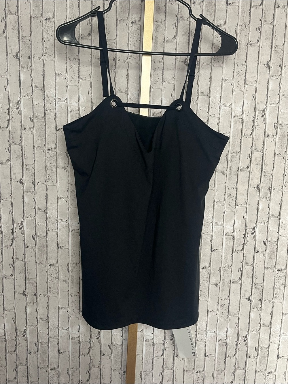NWT Fabletics Crystal Shelf Bra Tank Top Black XL
